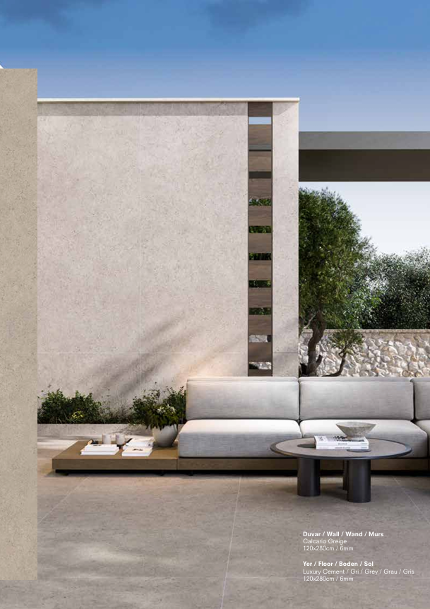 120x280 serisinden CALCARİO GREİGE doğal taş görünümü